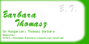 barbara thomasz business card